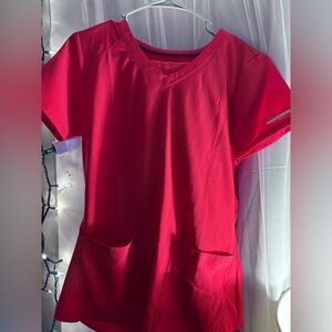 Hot Pink Sketchers by Barco Scrub Set with Jacket-Worn once